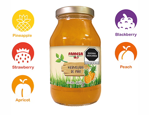 Traditional Jam Pineapple Flavor Strawberry, Apricot, Blackberry y Peach Traditional Jam Pineapple Flavor | Strawberry | Apricot | Blackberry | Peach