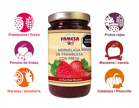 Mermelada Premium Sabor Frambuesa/Fresa, Ponche de Frutas, Naranja/Zanahoria, Frutos Rojos, Manzana/Canela, Calabaza/Piloncillo Mermelada Premium Sabor Frambuesa/Fresa | Ponche de Frutas | Naranja/Zanahoria | Frutos Rojos | Manzana/Canela | Calabaza/Piloncillo